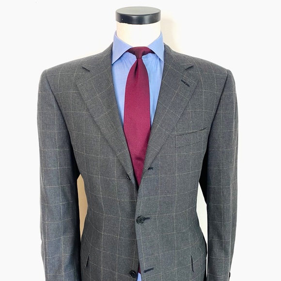 Canali Textured Windowpane Sport Jacket 42L - Picture 2 of 12